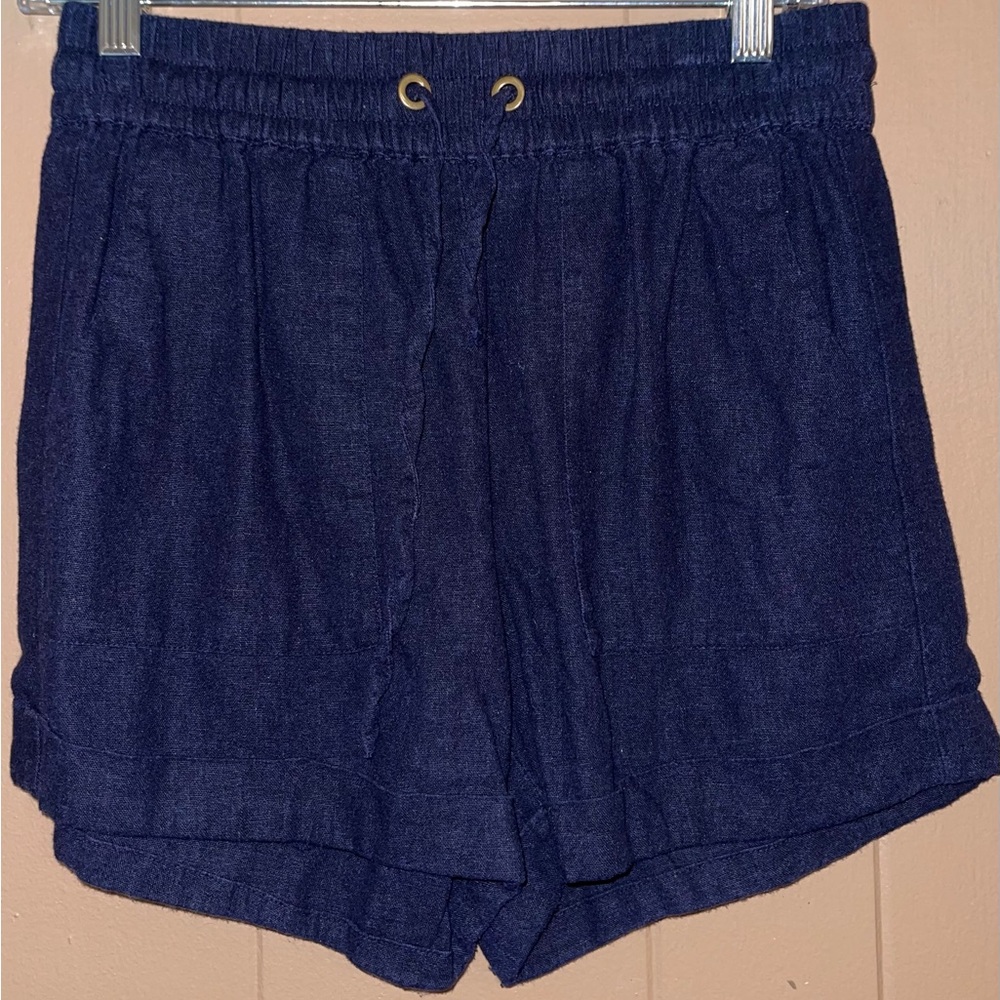 Zenana Outfitters High Waist Navy Shorts